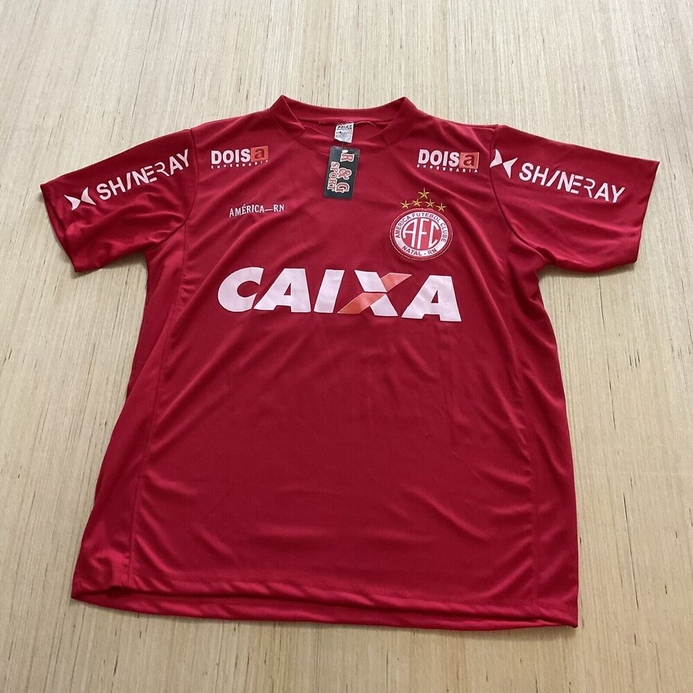 R & G Sport Red Soccer Futbol Size Large Short Sleeve Jersey Brazil New